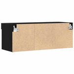 Tv-Benksett Svart Eik 80 X 30 X 30 Cm Konstruert Tre