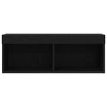 Tv-Benksett Svart Eik 80 X 30 X 30 Cm Konstruert Tre