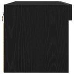 Tv-Benksett Svart Eik 80 X 30 X 30 Cm Konstruert Tre