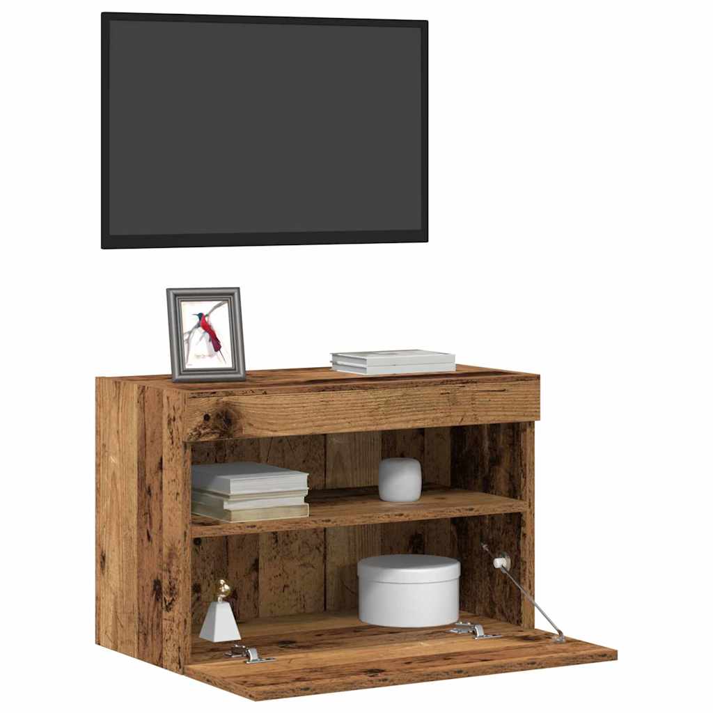 Tv Veggskap Gammelt Tre 60 X 30 X 40 Cm Konstruert Tre