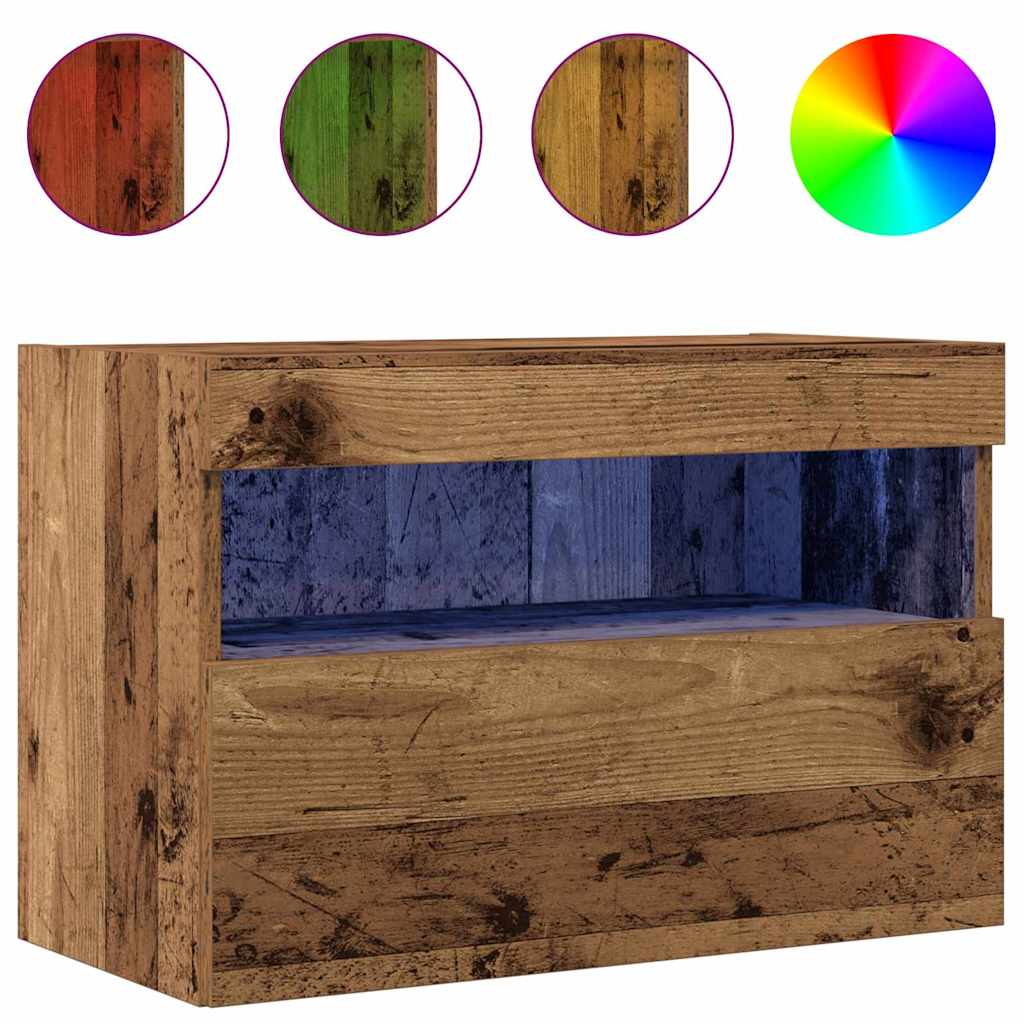 Tv Veggskap Gammelt Tre 60 X 30 X 40 Cm Konstruert Tre