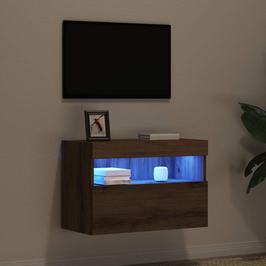 Tv Veggskap Artisan Eik 60 X 30 X 40 Cm Konstruert Tre