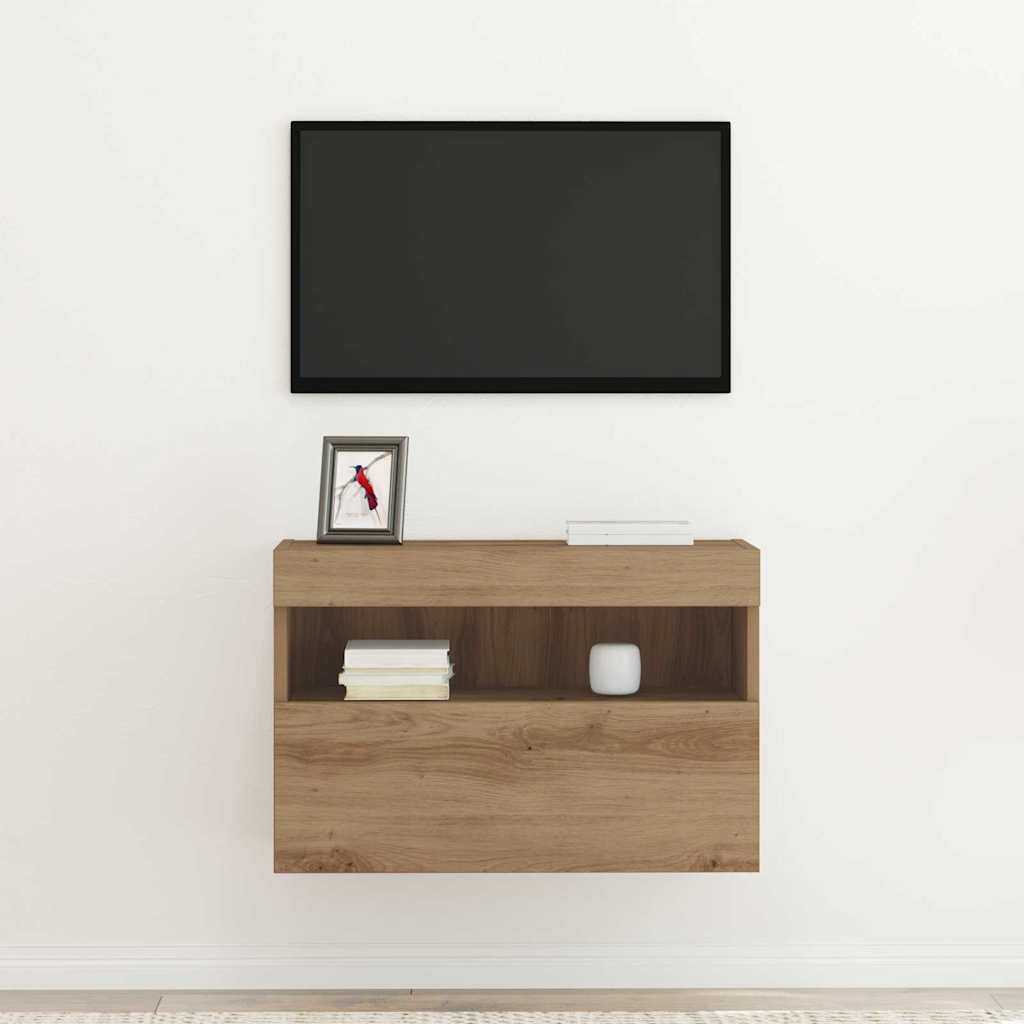 Tv Veggskap Artisan Eik 60 X 30 X 40 Cm Konstruert Tre