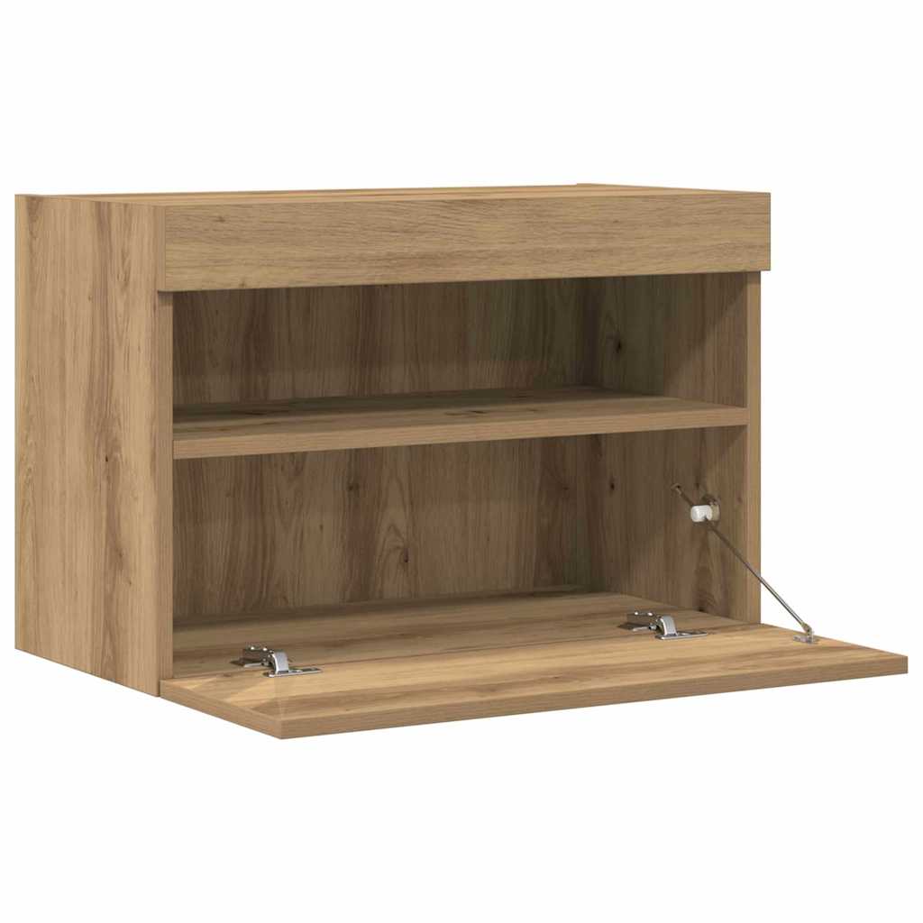 Tv Veggskap Artisan Eik 60 X 30 X 40 Cm Konstruert Tre