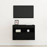 Tv Veggskap Svart Eik 60 X 30 X 40 Cm Konstruert Tre