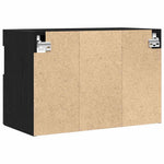 Tv Veggskap Svart Eik 60 X 30 X 40 Cm Konstruert Tre