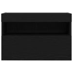 Tv Veggskap Svart Eik 60 X 30 X 40 Cm Konstruert Tre