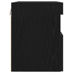 Tv Veggskap Svart Eik 60 X 30 X 40 Cm Konstruert Tre