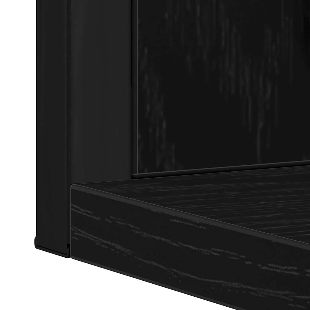 Speil Svart Eik 50 X 12 X 60 Cm Glass Og Konstruert Tre