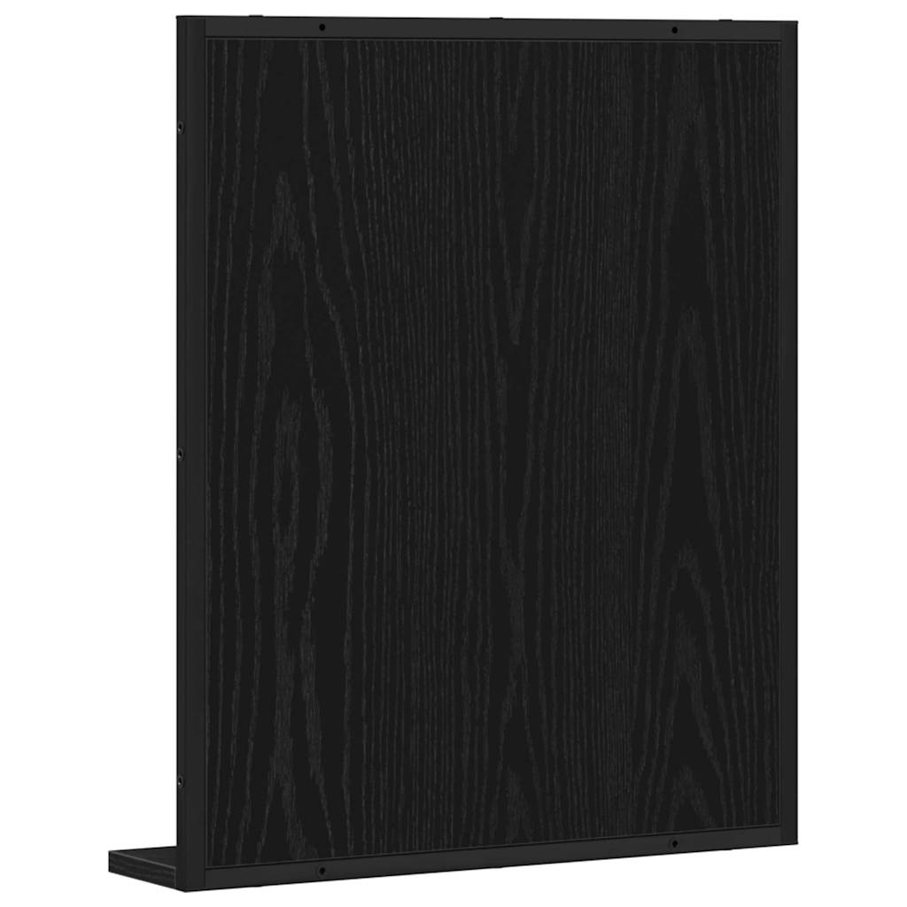 Speil Svart Eik 50 X 12 X 60 Cm Glass Og Konstruert Tre