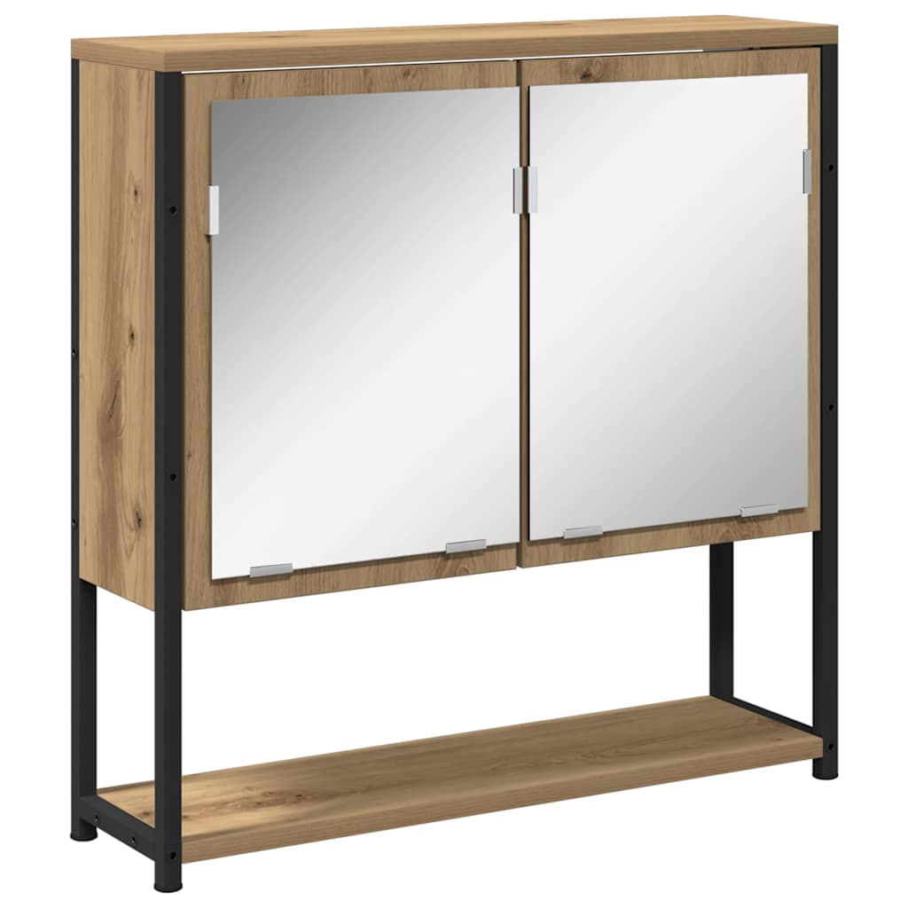 Speilskap Med Hylle Artisan Eik 60 X 16 X 60 Cm Konstruert Tre