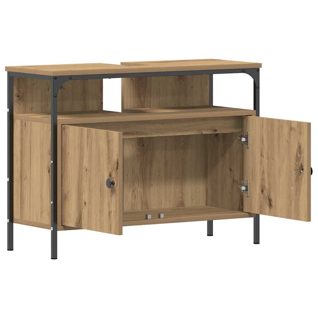 Speilskap Med Hylle Artisan Eik 60 X 16 X 60 Cm Konstruert Tre