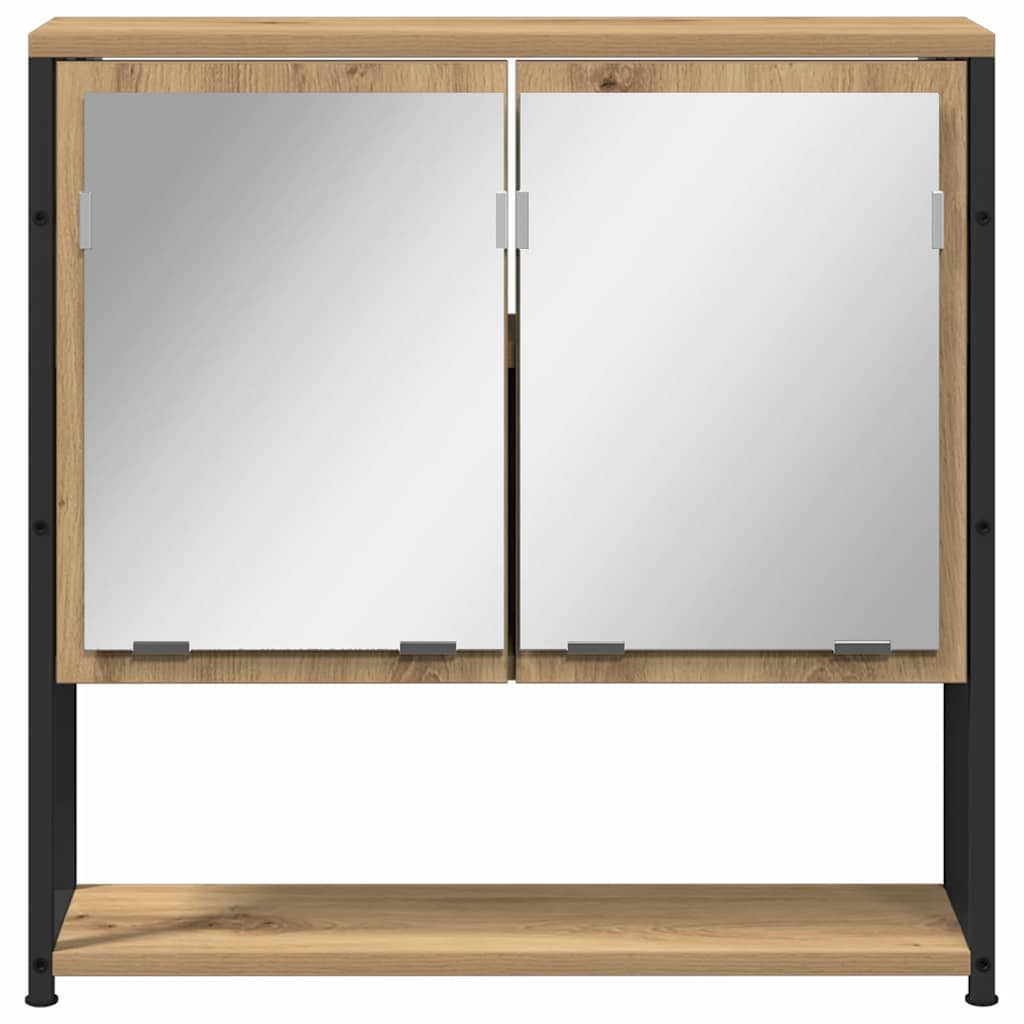 Speilskap Med Hylle Artisan Eik 60 X 16 X 60 Cm Konstruert Tre