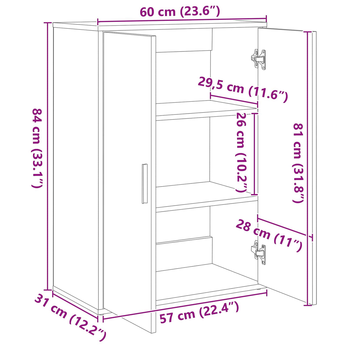 Serviesskap Gammelt Tre 60 X 31 X 84 Cm Konstruert Tre