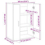 Serviesskap Gammelt Tre 60 X 31 X 84 Cm Konstruert Tre