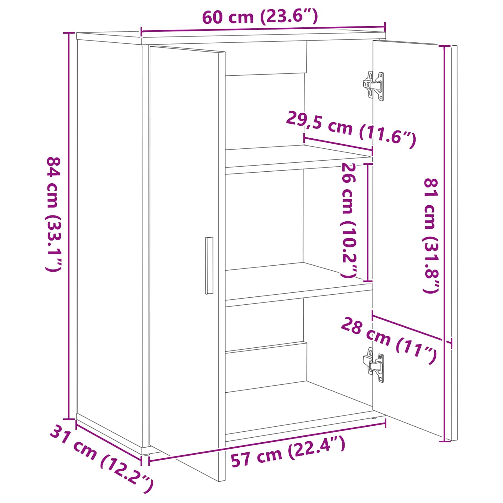 Serviesskap Gammelt Tre 60 X 31 X 84 Cm Konstruert Tre