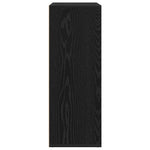 Serviesskap Med Skuff Svart Eik 60 X 31 X 84 Cm Konstruert Tre