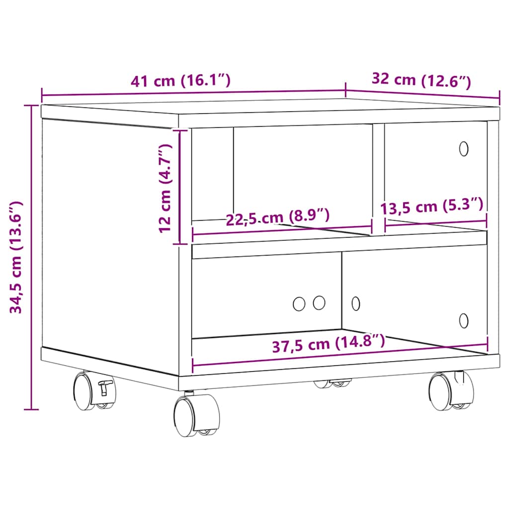 Skiverstativ Gammelt Tre 41 X 32 X 33.5 Cm Konstruert Tre