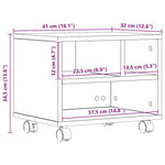 Skiverstativ Gammelt Tre 41 X 32 X 33.5 Cm Konstruert Tre