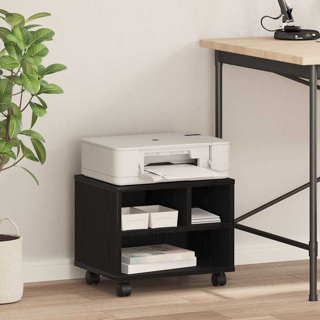 Skiverstativ Svart Eik 41 X 32 X 34,5 Cm Konstruert Tre
