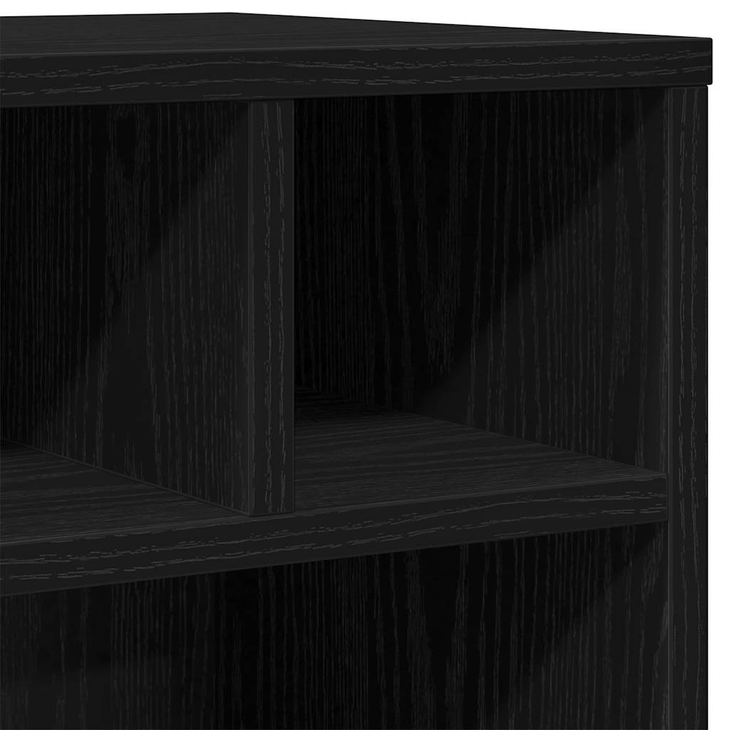 Skiverstativ Svart Eik 41 X 32 X 48 Cm Konstruert Tre