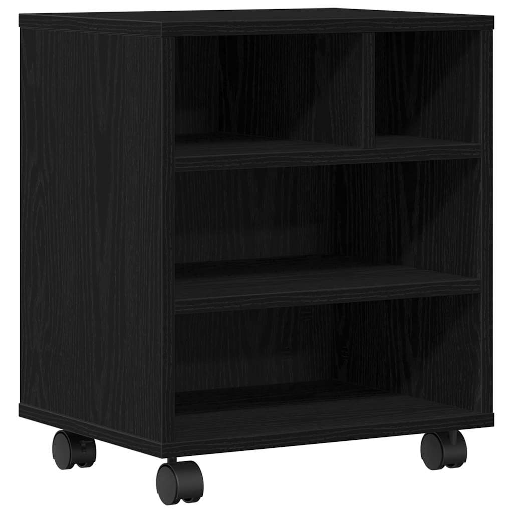 Skiverstativ Svart Eik 41 X 32 X 48 Cm Konstruert Tre