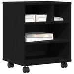 Skiverstativ Svart Eik 41 X 32 X 48 Cm Konstruert Tre