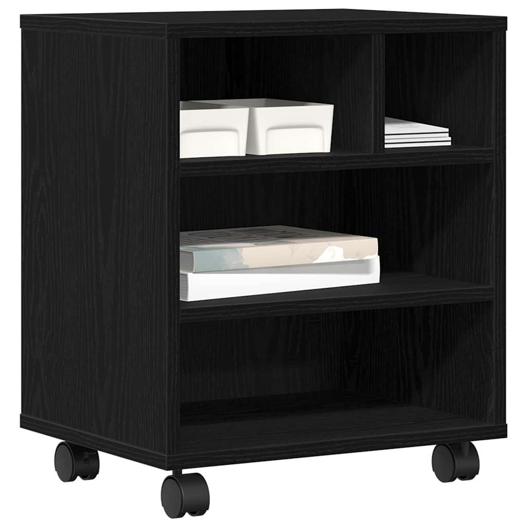 Skiverstativ Svart Eik 41 X 32 X 48 Cm Konstruert Tre
