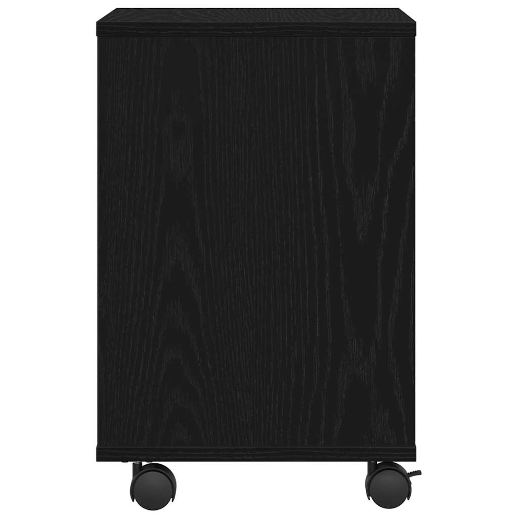 Skiverstativ Svart Eik 41 X 32 X 48 Cm Konstruert Tre
