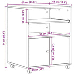 Skiverstativ Artisan Eik 60 X 48 X 74 Cm Konstruert Tre