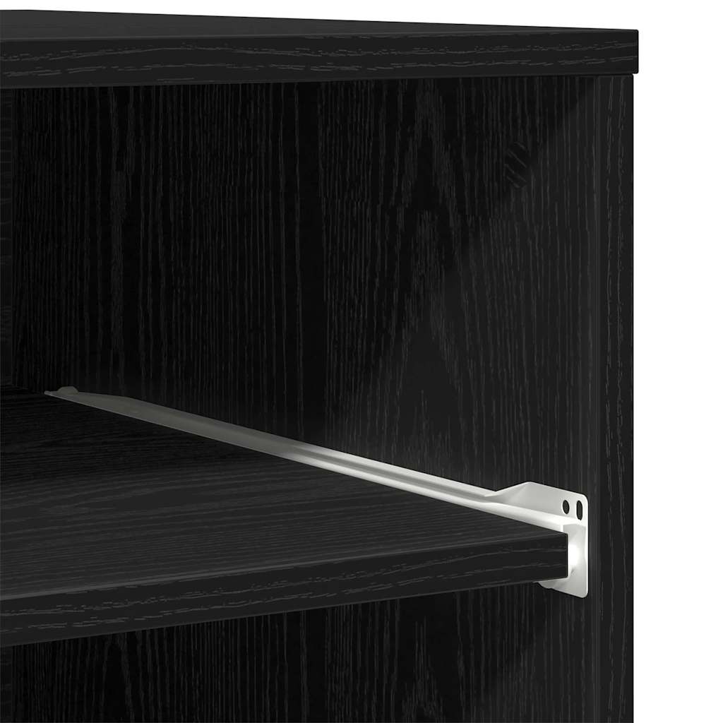 Skiverstativ Svart Eik 60 X 48 X 74 Cm Konstruert Tre