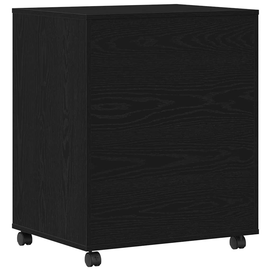 Skiverstativ Svart Eik 60 X 48 X 74 Cm Konstruert Tre