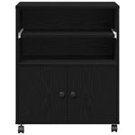 Skiverstativ Svart Eik 60 X 48 X 74 Cm Konstruert Tre