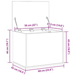Lagringsboks Artisan Eik 60 X 42 X 46 Cm Konstruert Tre