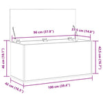 Lagringsboks Artisan Eik 100 X 42 X 46 Cm Konstruert Tre