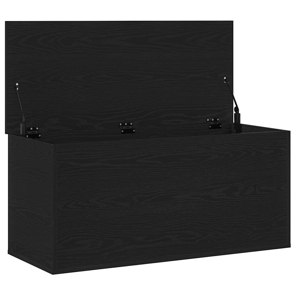 Lagringsboks Svart Eik 100 X 42 X 46 Cm Konstruert Tre