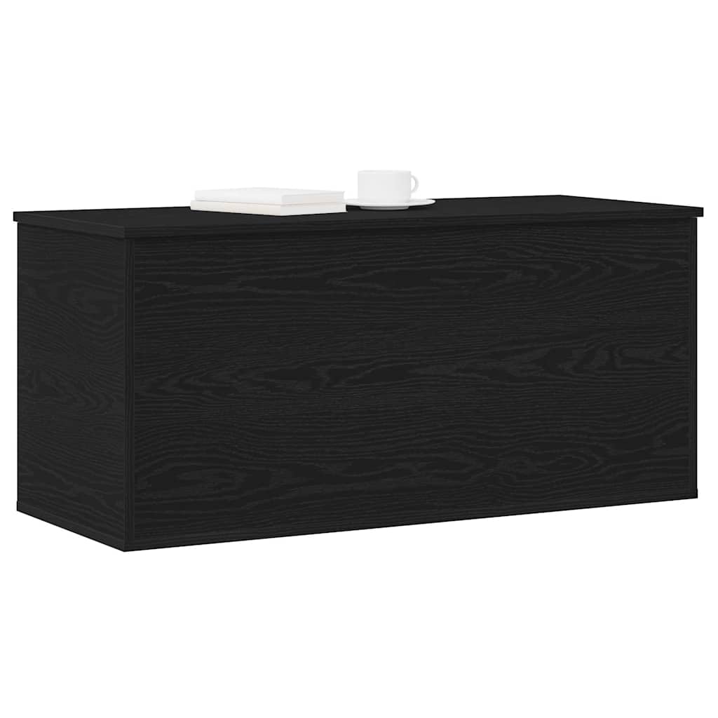 Lagringsboks Svart Eik 100 X 42 X 46 Cm Konstruert Tre