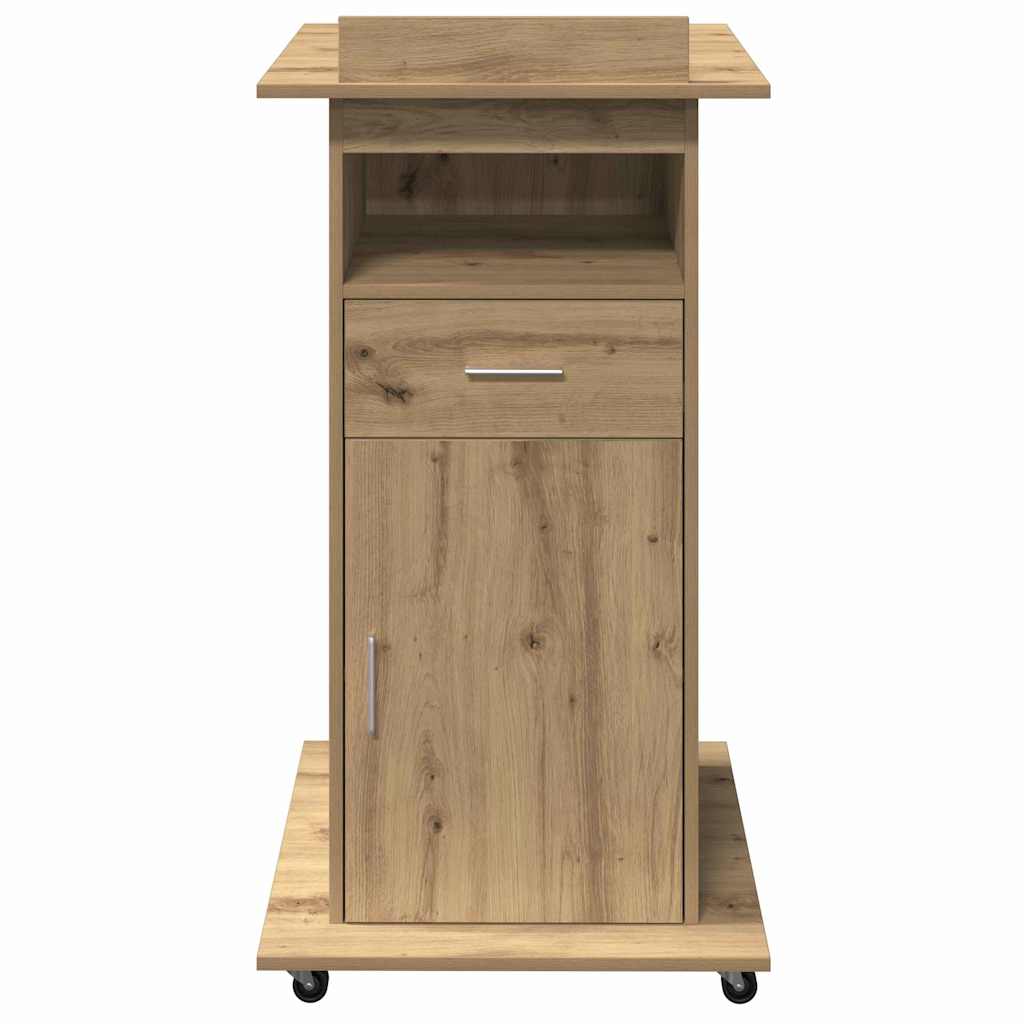 Podium Med Skuff Artisan Eik 55 X 55 X 107 Cm Konstruert Tre