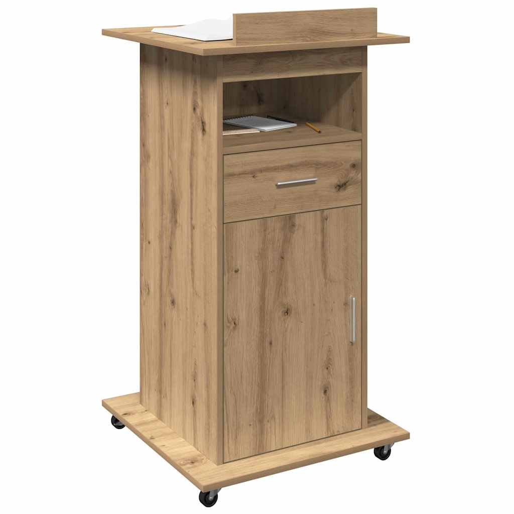 Podium Med Skuff Artisan Eik 55 X 55 X 107 Cm Konstruert Tre