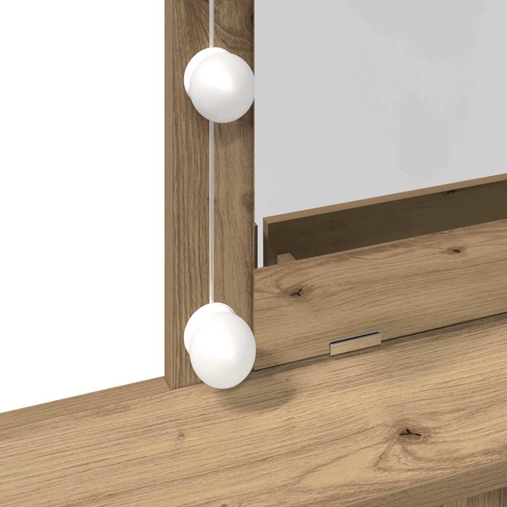Sminkebord Artisan Eik 80 X 41 X 144.5 Cm Konstruert Tre