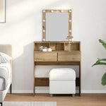 Sminkebord Artisan Eik 80 X 41 X 144.5 Cm Konstruert Tre