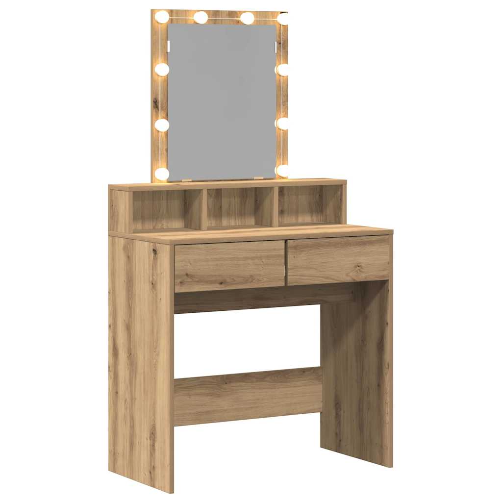 Sminkebord Artisan Eik 80 X 41 X 144.5 Cm Konstruert Tre