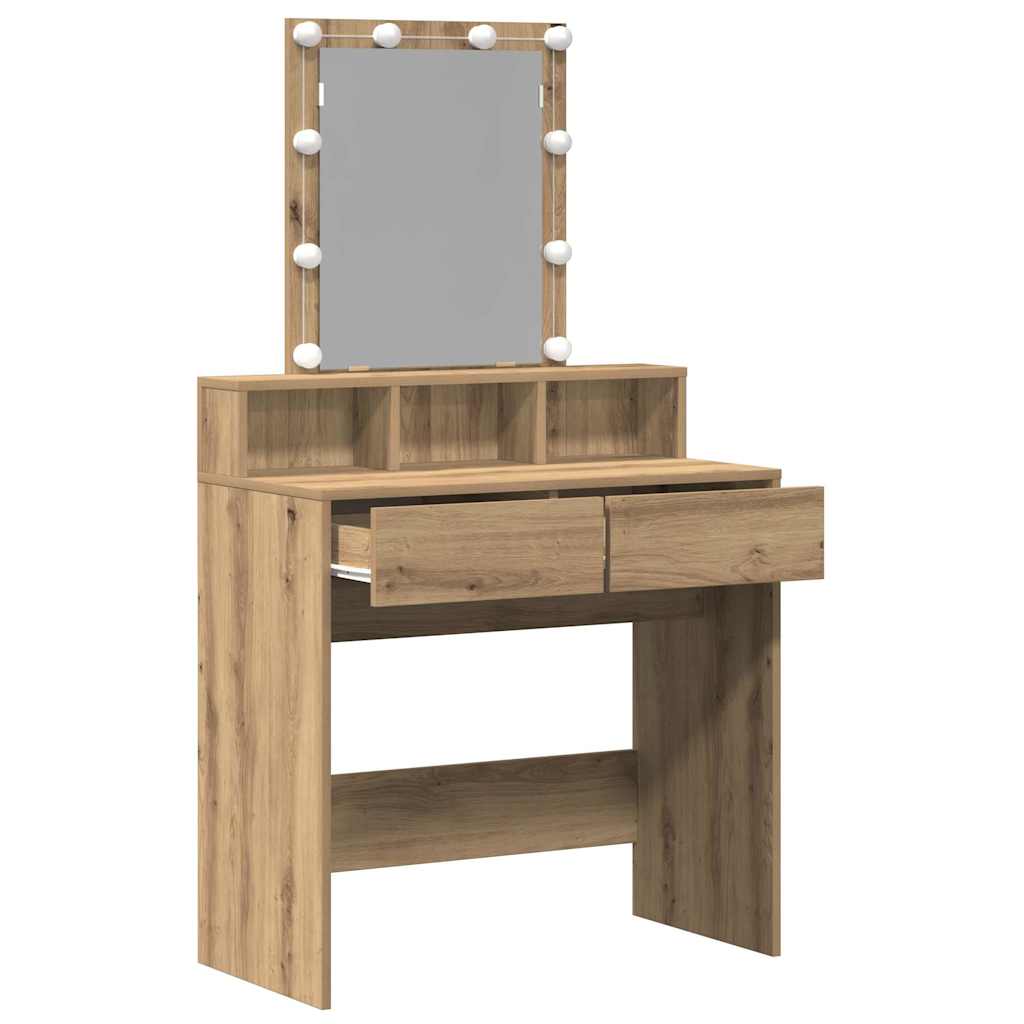 Sminkebord Artisan Eik 80 X 41 X 144.5 Cm Konstruert Tre