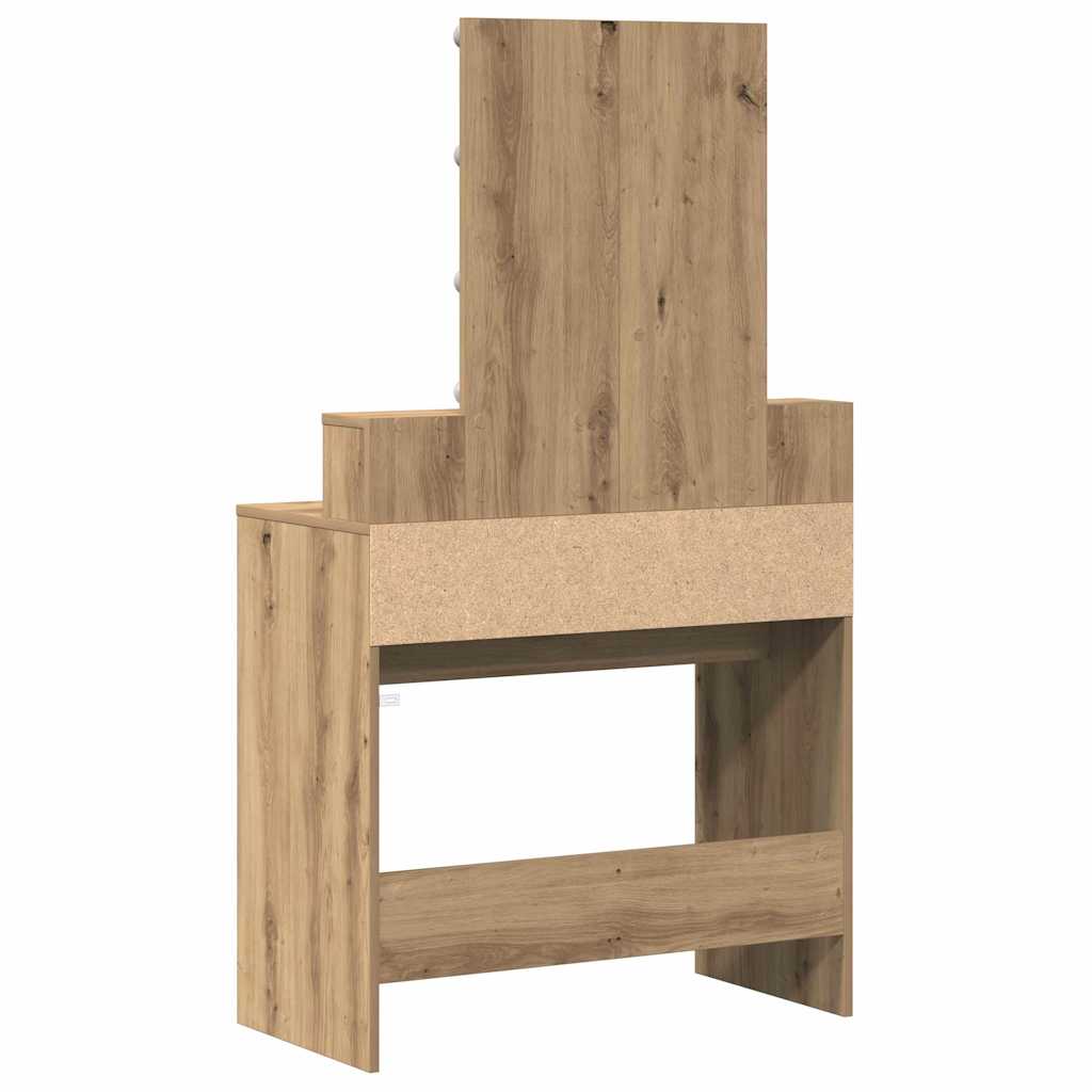 Sminkebord Artisan Eik 80 X 41 X 144.5 Cm Konstruert Tre