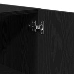 Veggskap Svart Eik 60 X 31 X 60 Cm Konstruert Tre