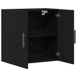Veggskap Svart Eik 60 X 31 X 60 Cm Konstruert Tre