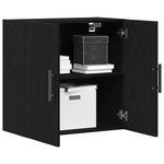Veggskap Svart Eik 60 X 31 X 60 Cm Konstruert Tre