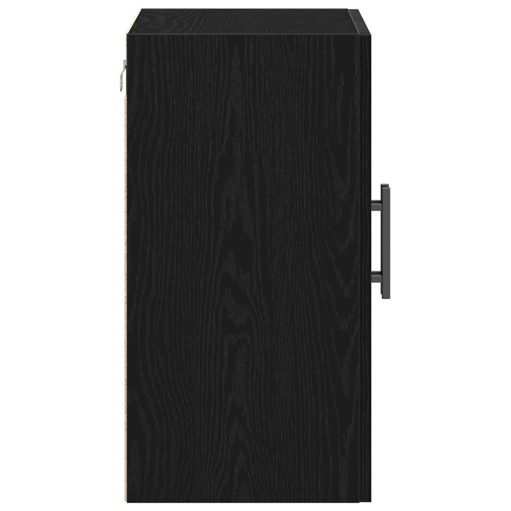 Veggskap Svart Eik 60 X 31 X 60 Cm Konstruert Tre