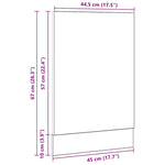Oppvaskmaskin Panel &quot;Lyon&quot; Svart Eik 45X1,5X67 Cm