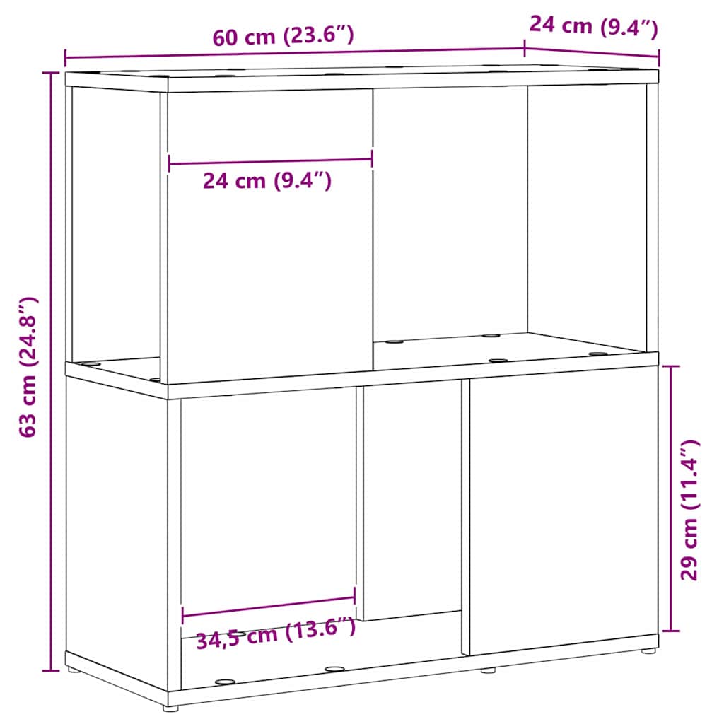 Tv-Benksett Veggmontert Svart 60 X 24 X 63 Cm Konstruert Tre
